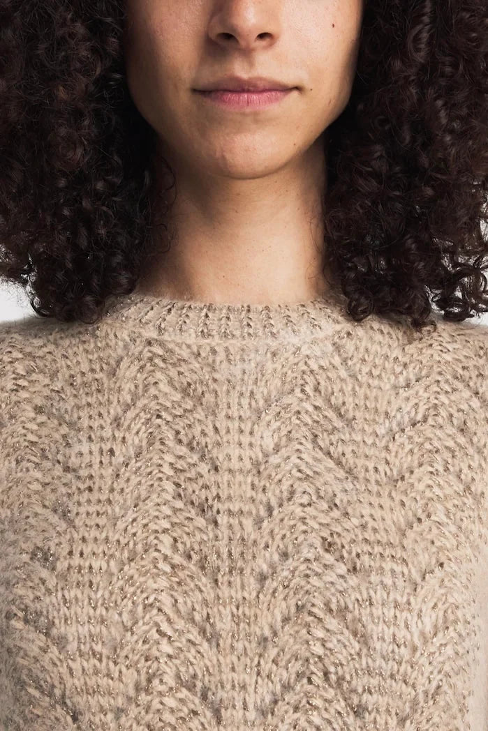 FRAME DENIM The Lurex Cashmere Sweater | Oatmeal LEO BOUTIQUE