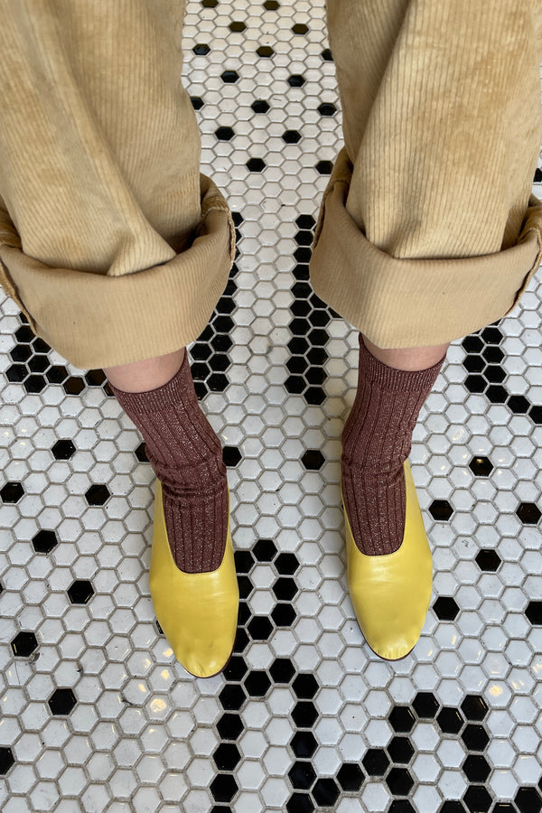 LE BON SHOPPE Her Socks | Bronze Glitter LEO BOUTIQUE