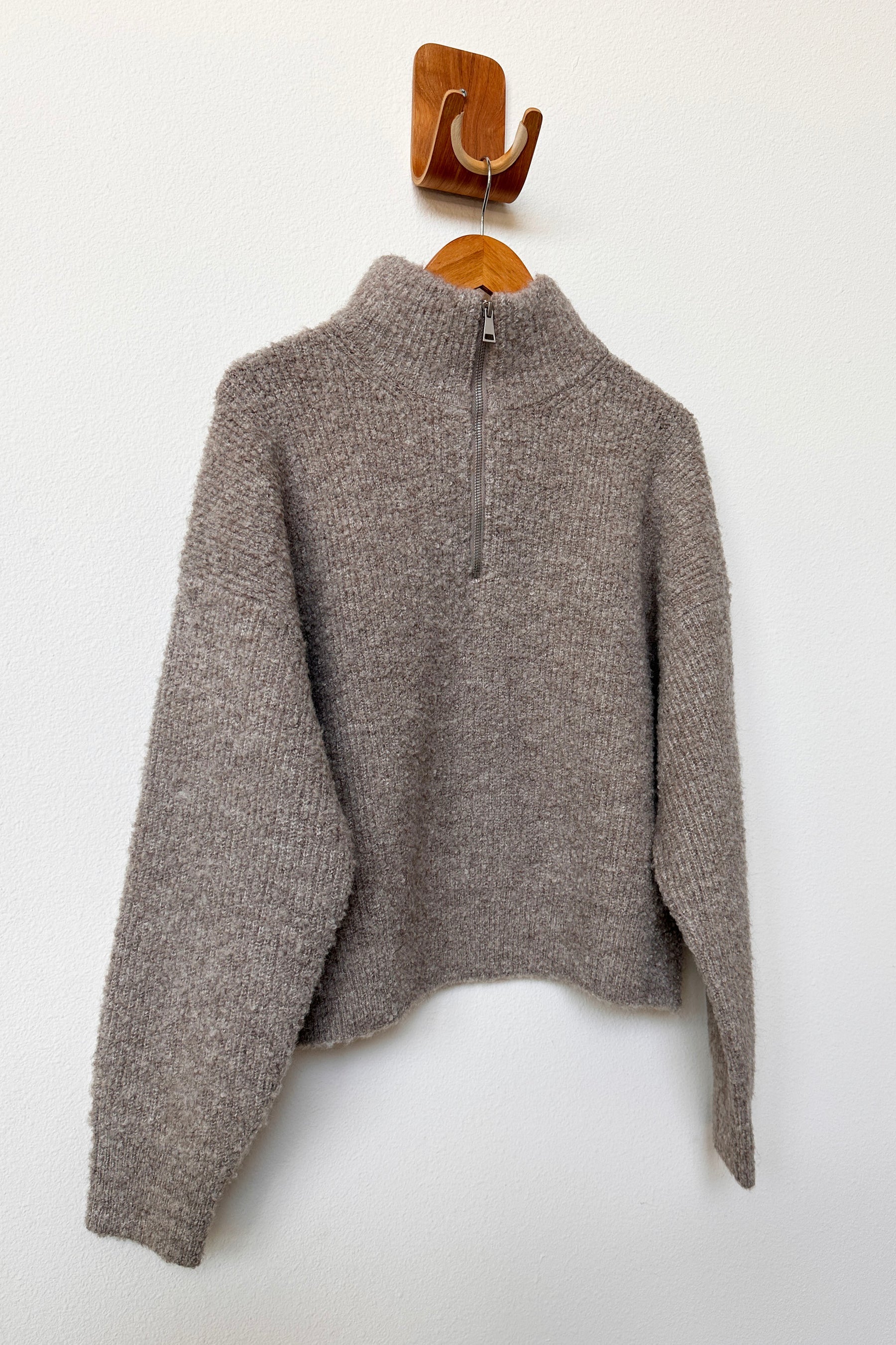 LEO BOUTIQUE Andre Half Zip Sweater Smoke LE BON SHOPPE