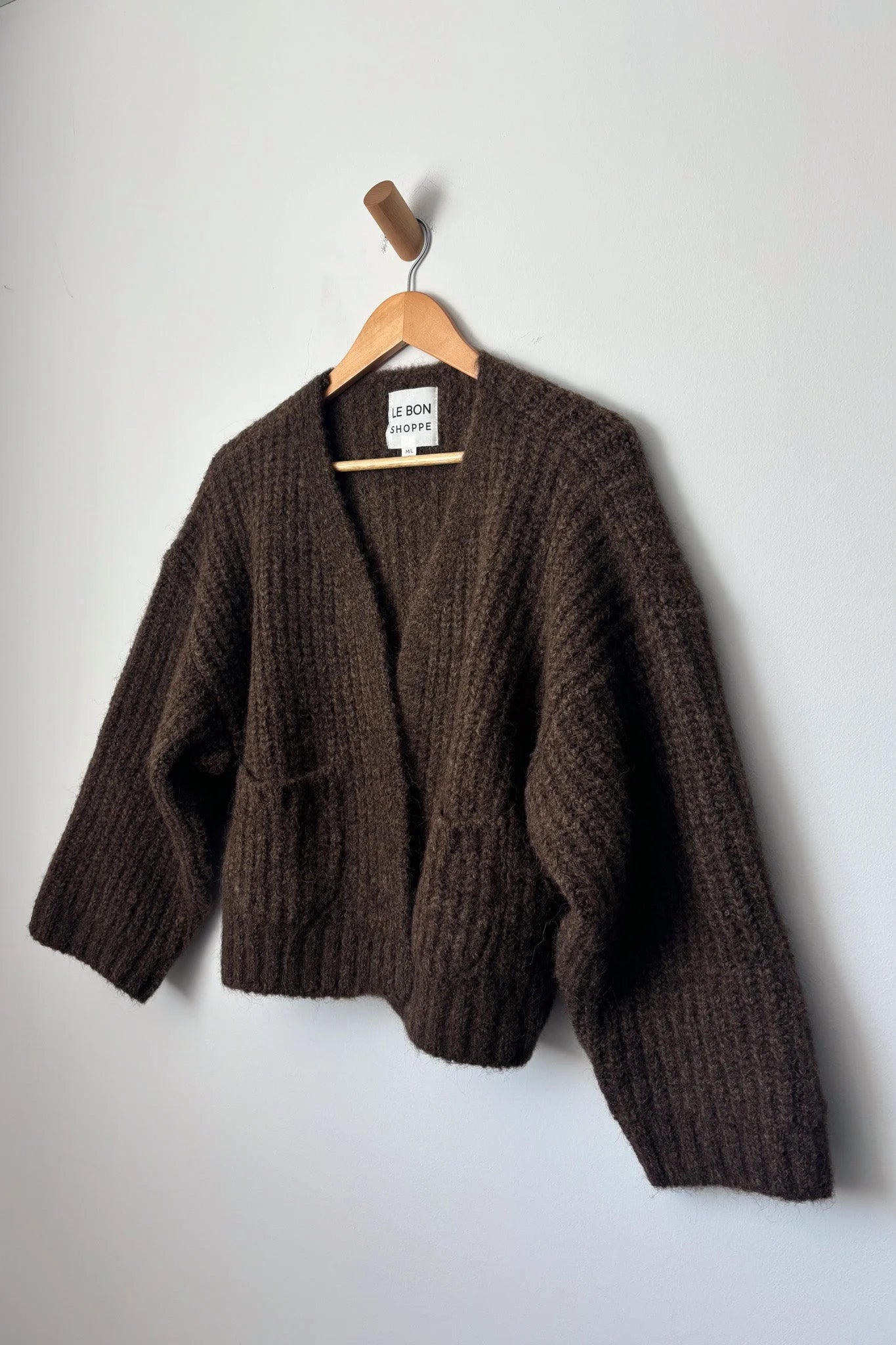 LEO BOUTIQUE Alpaca Sweater Jacket Wood LE BON SHOPPE