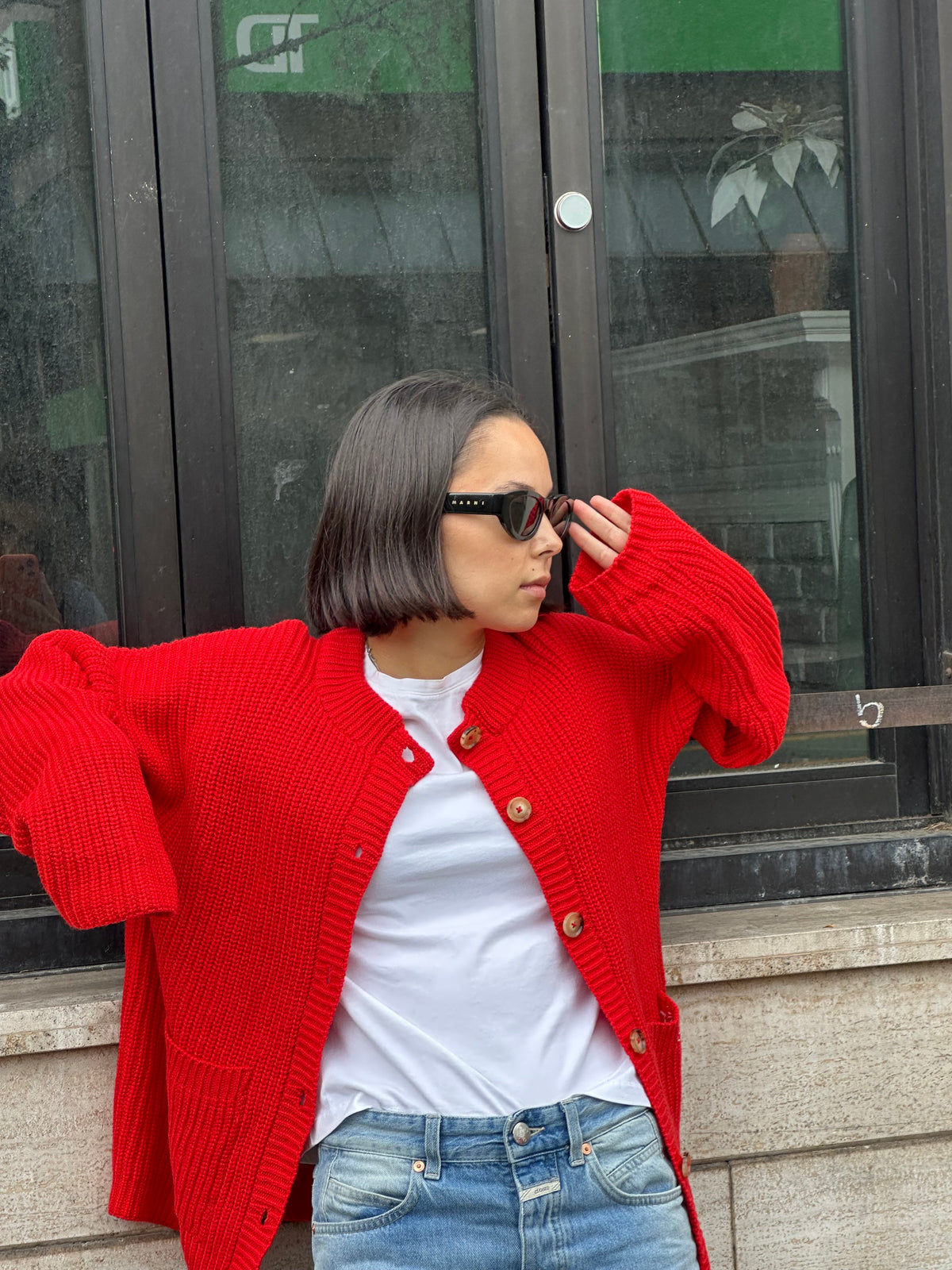 GIVEH Coco Cardi | Red LEO BOUTIQUE