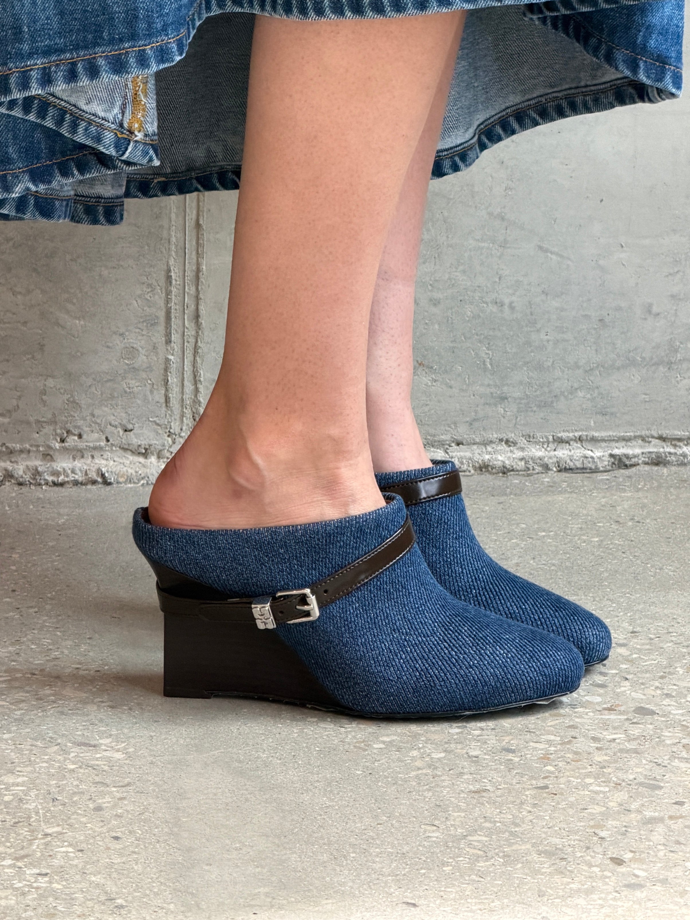 GANNI Light Weight Denim Midi Dress | Tint Wash LEO BOUTIQUE