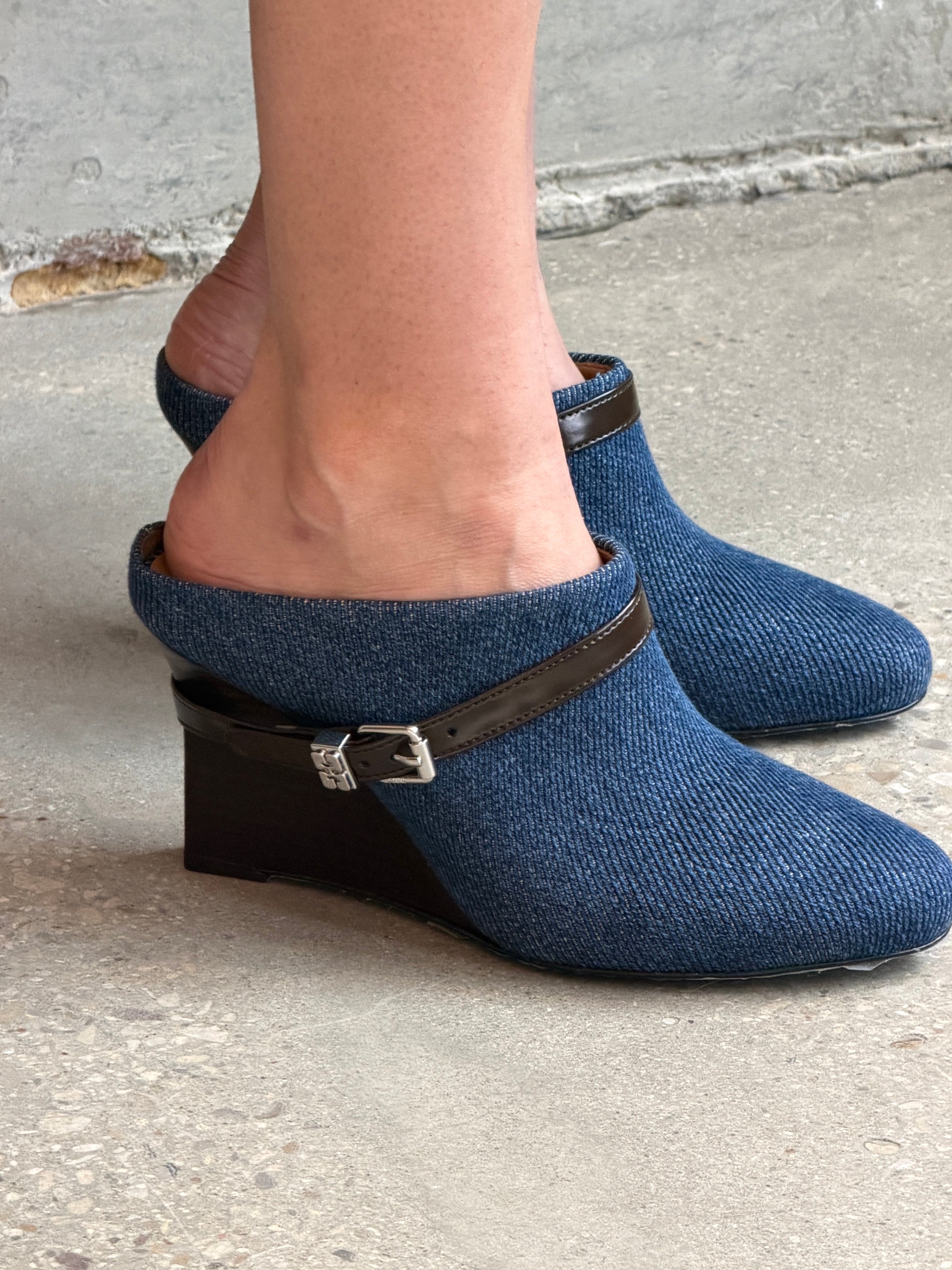 GANNI Light Weight Denim Midi Dress | Tint Wash LEO BOUTIQUE