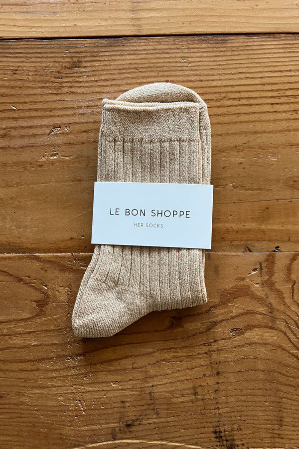 LE BON SHOPPE Her Socks | Champagne Glitter LEO BOUTIQUE