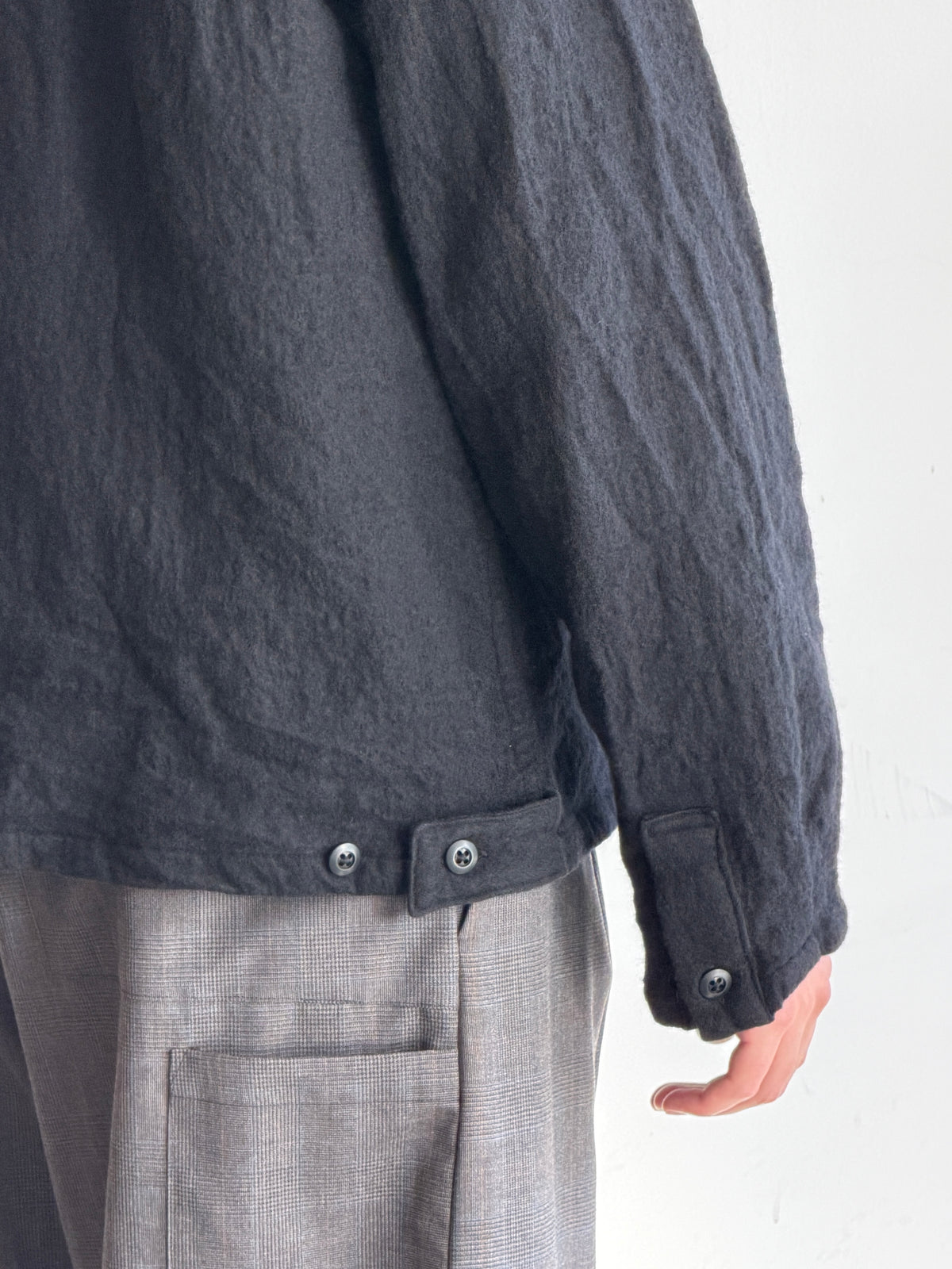 SAGE DE CRET CO/WO Washed Twill Shirt Jacket | Black LEO BOUTIQUE
