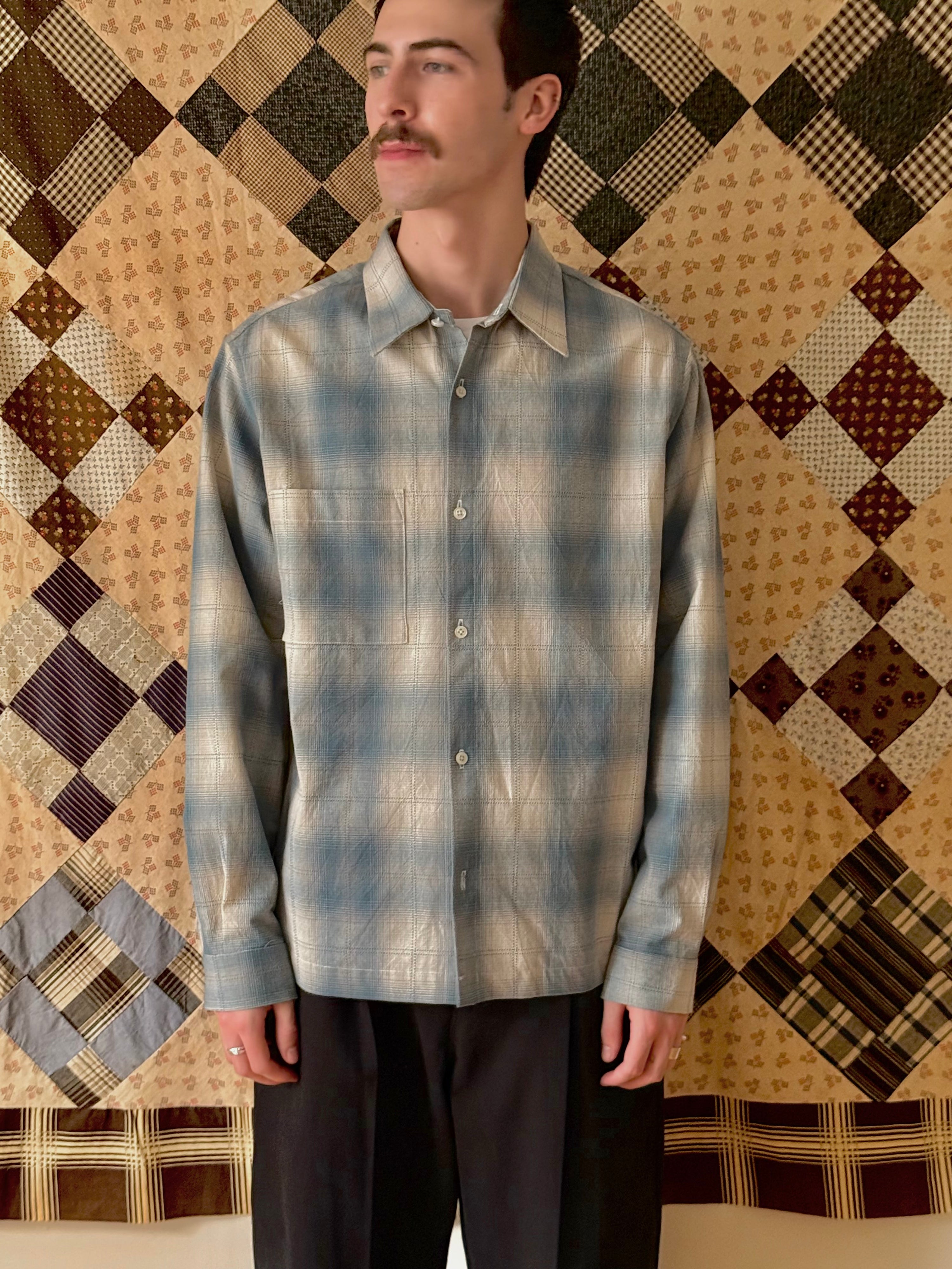 SIMPOR Kopitiam Shirt | Blue/White Check LEO BOUTIQUE