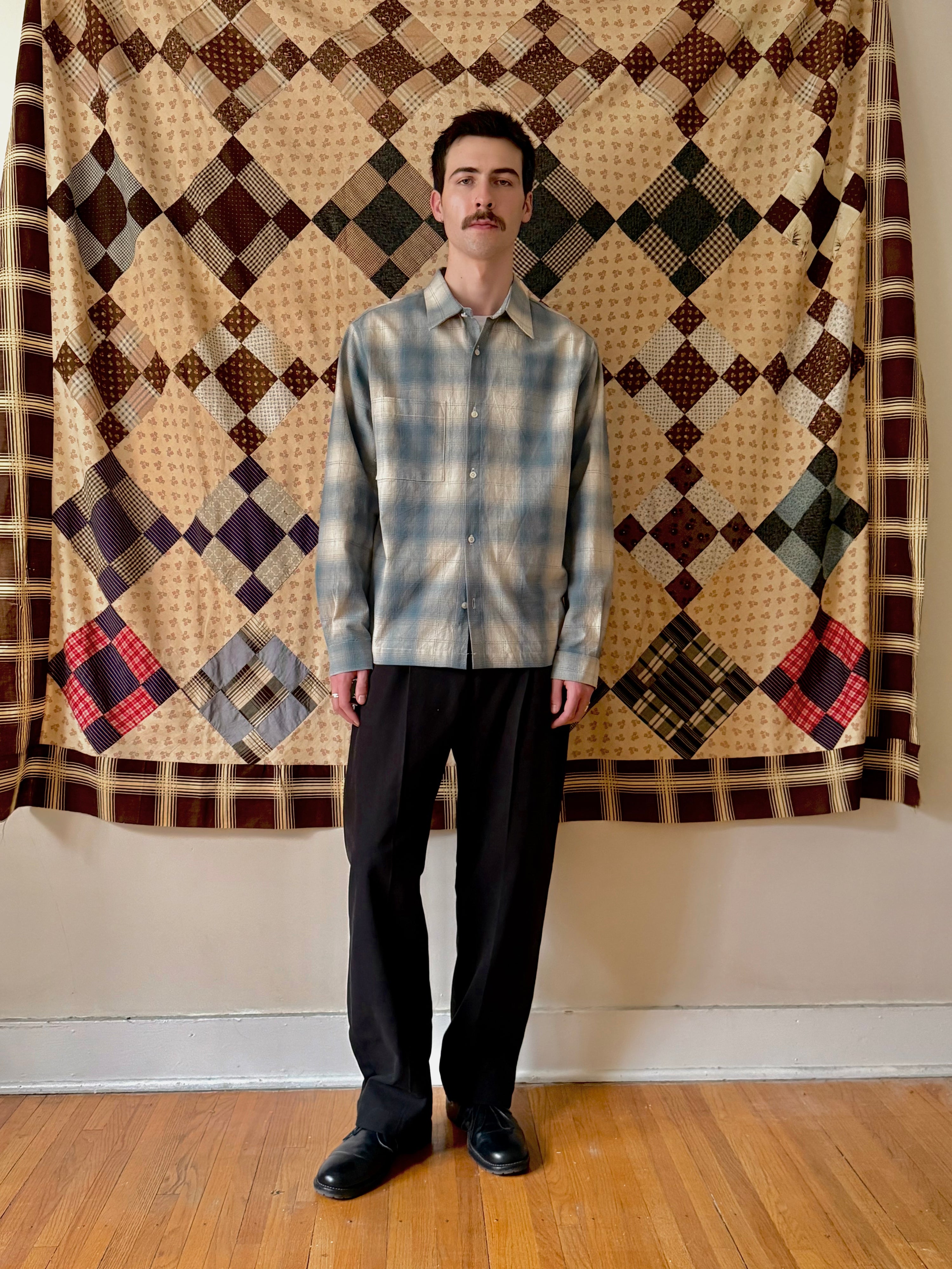 SIMPOR Kopitiam Shirt | Blue/White Check LEO BOUTIQUE