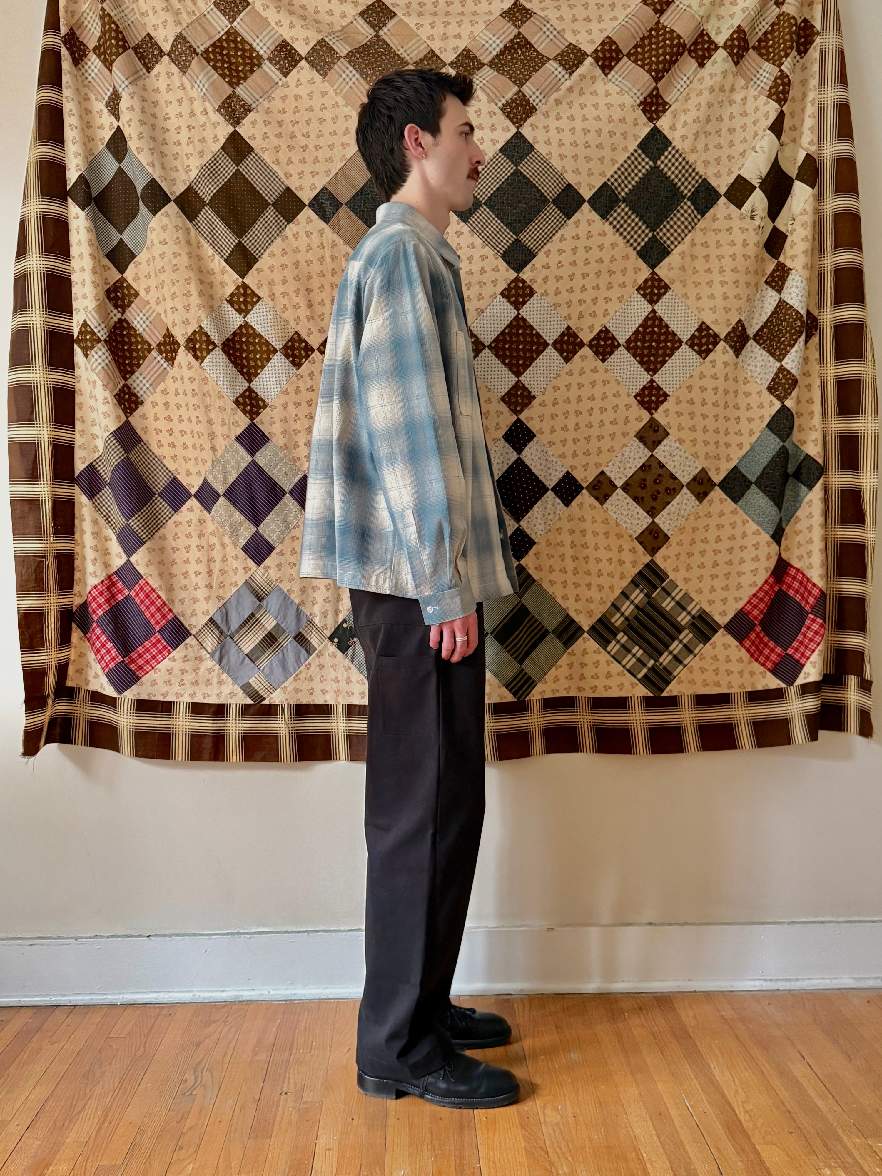 SIMPOR Kopitiam Shirt | Blue/White Check LEO BOUTIQUE