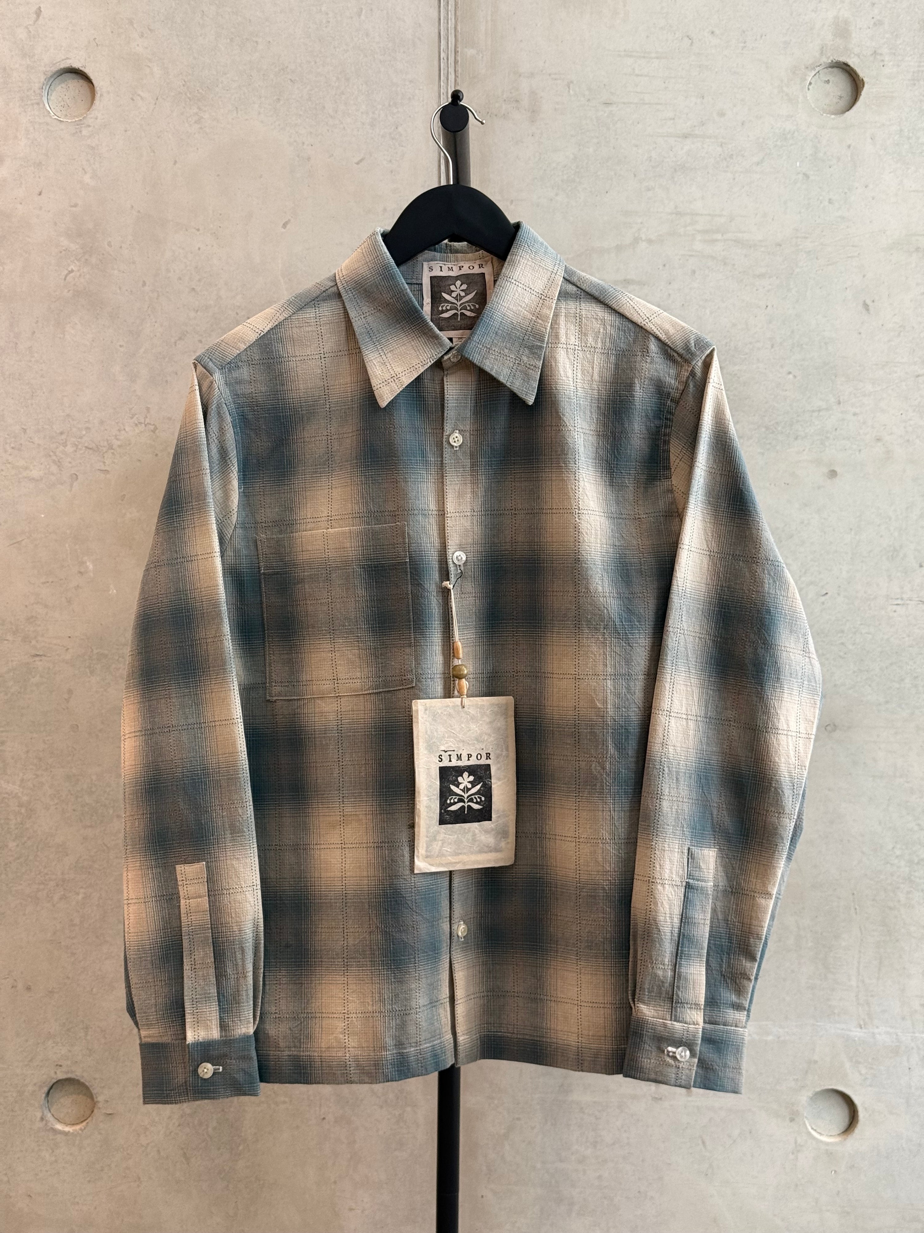 SIMPOR Kopitiam Shirt | Blue/White Check LEO BOUTIQUE