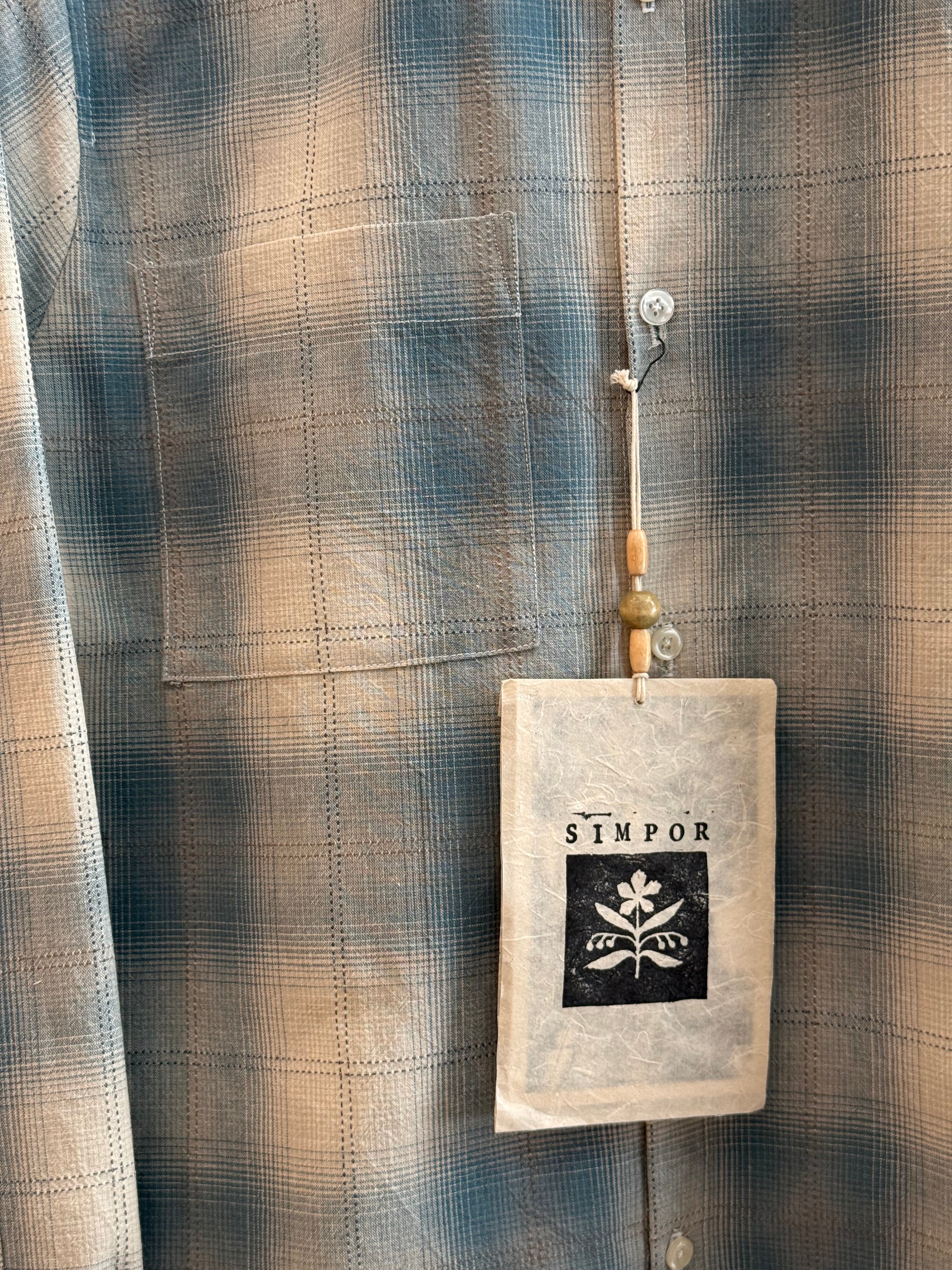 SIMPOR Kopitiam Shirt | Blue/White Check LEO BOUTIQUE