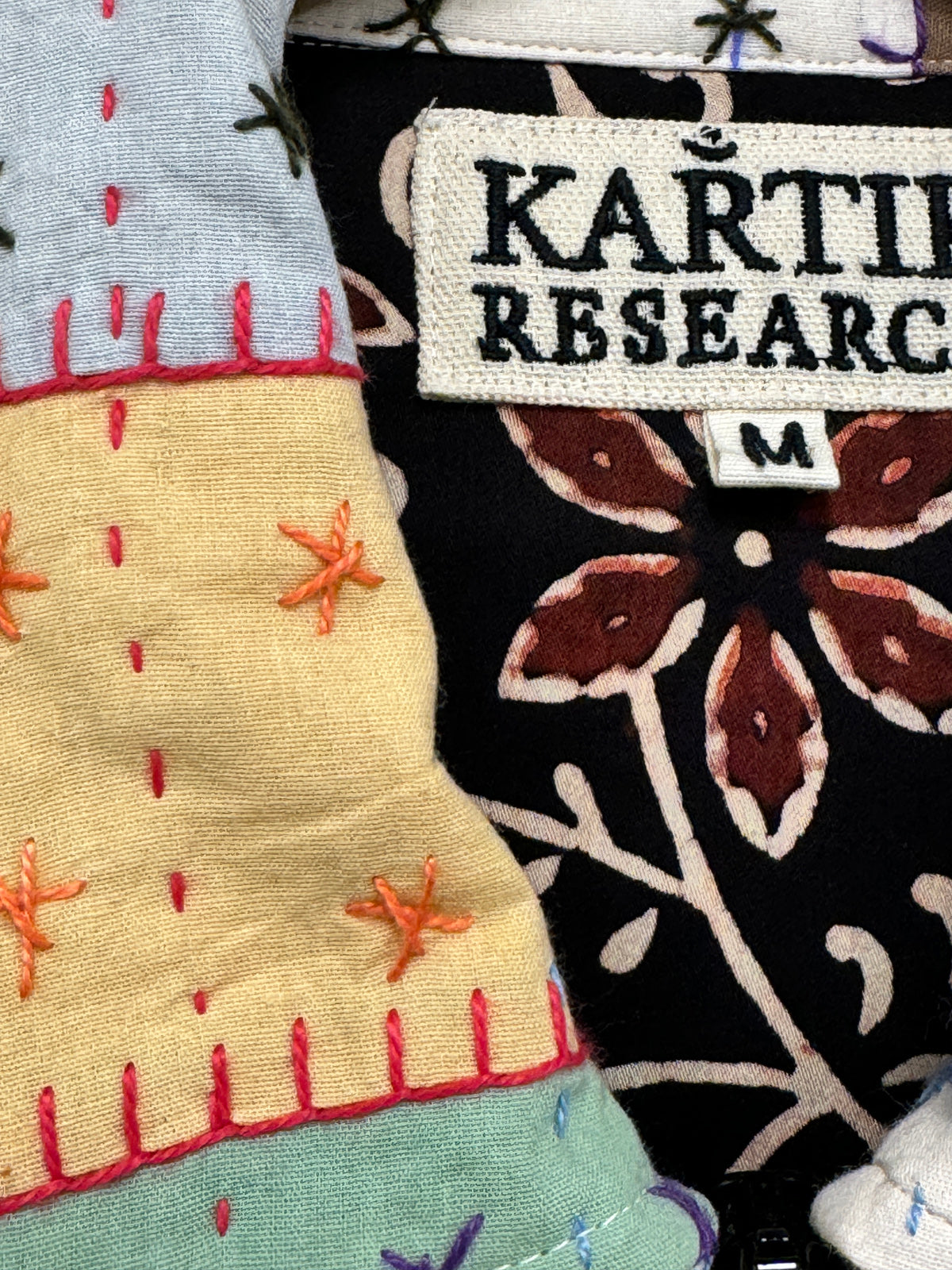 KARU RESEARCH Hand Embellished Patchwork Quilt Work Jacket LEO BOUTIQU…