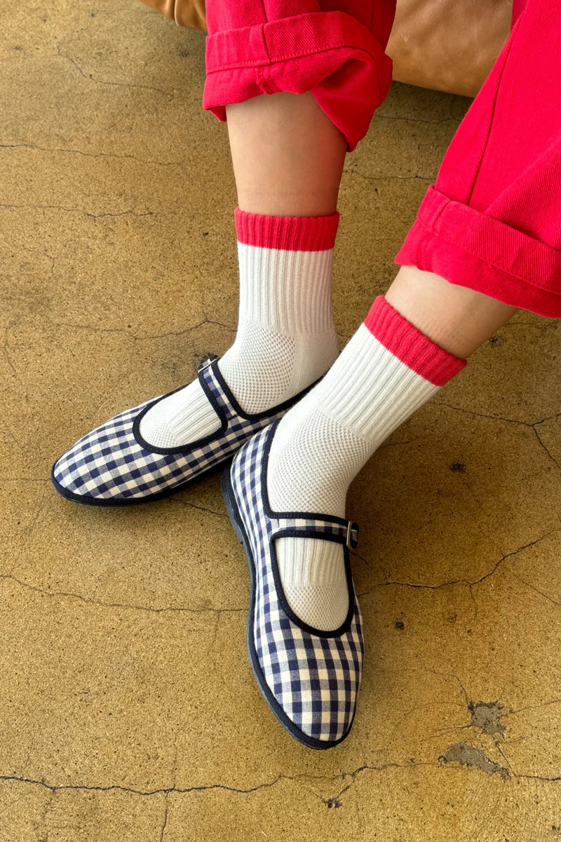 LE BON SHOPPE Color Block Girlfriend Socks | Red/Blue LEO BOUTIQUE