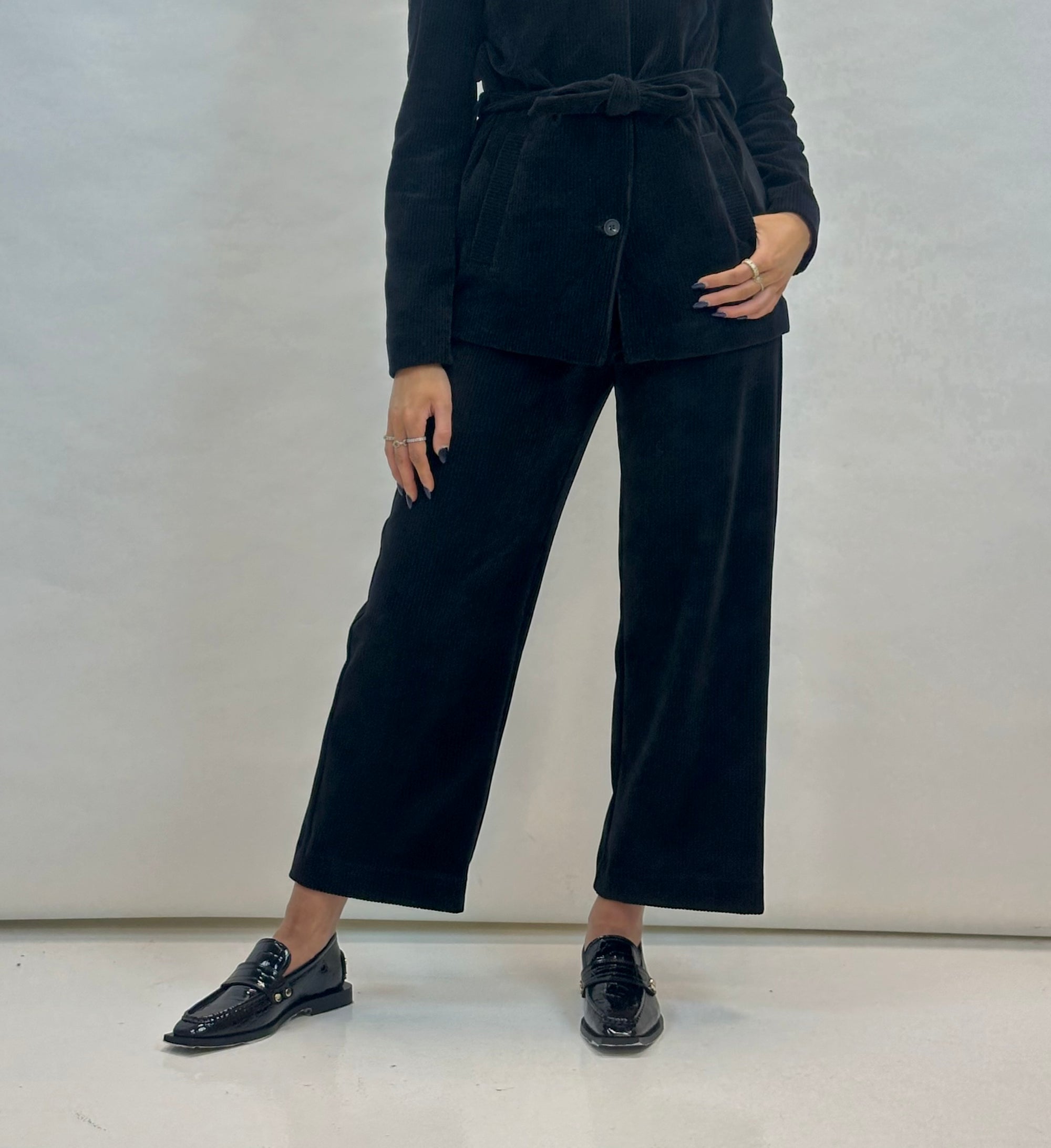 MM BY MAX MARA Gocce Corded Trouser | Black LEO BOUTIQUE