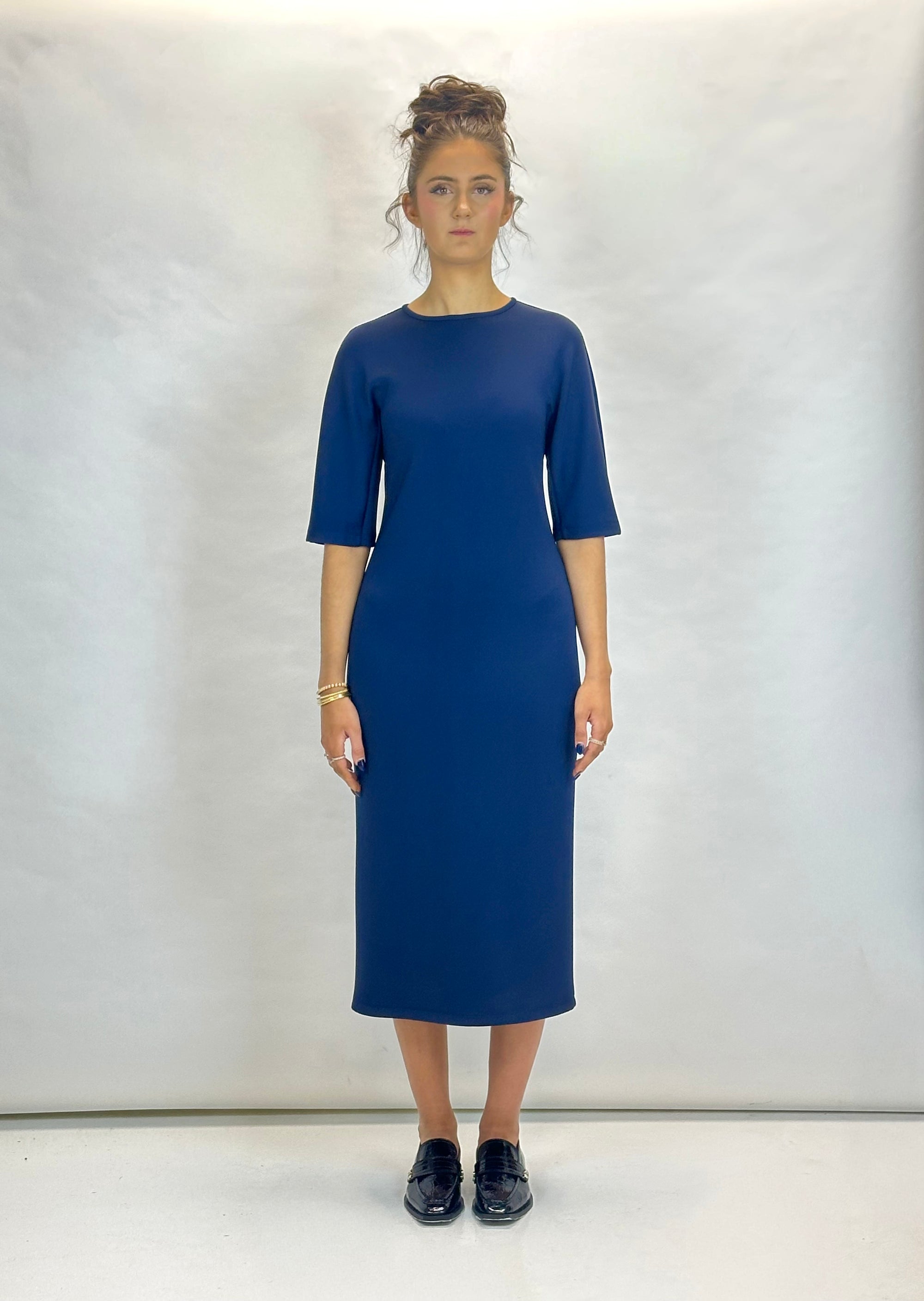 MM by MAX MARA Cobra Dress | Navy LEO BOUTIQUE