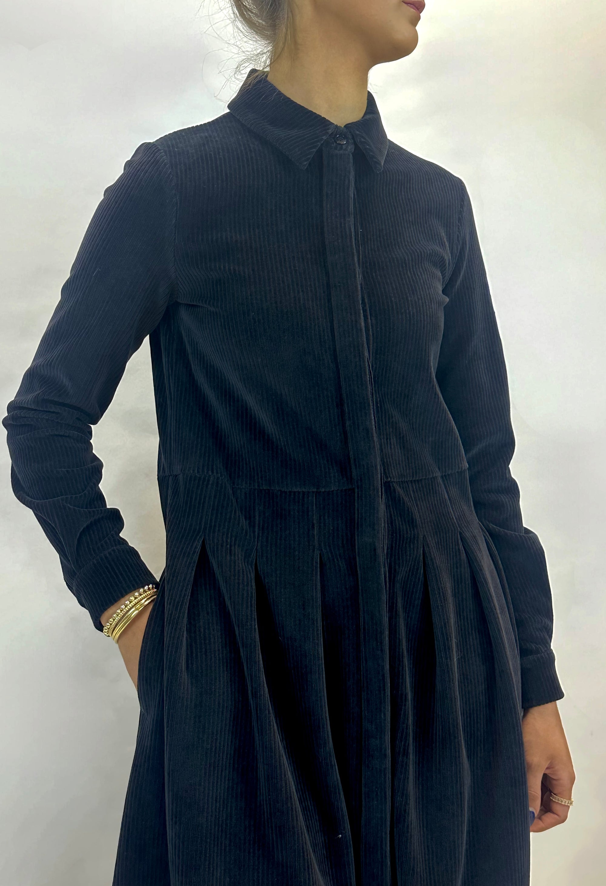 MM by MAX MARA Paese Corded Dress | Black LEO BOUTIQUE