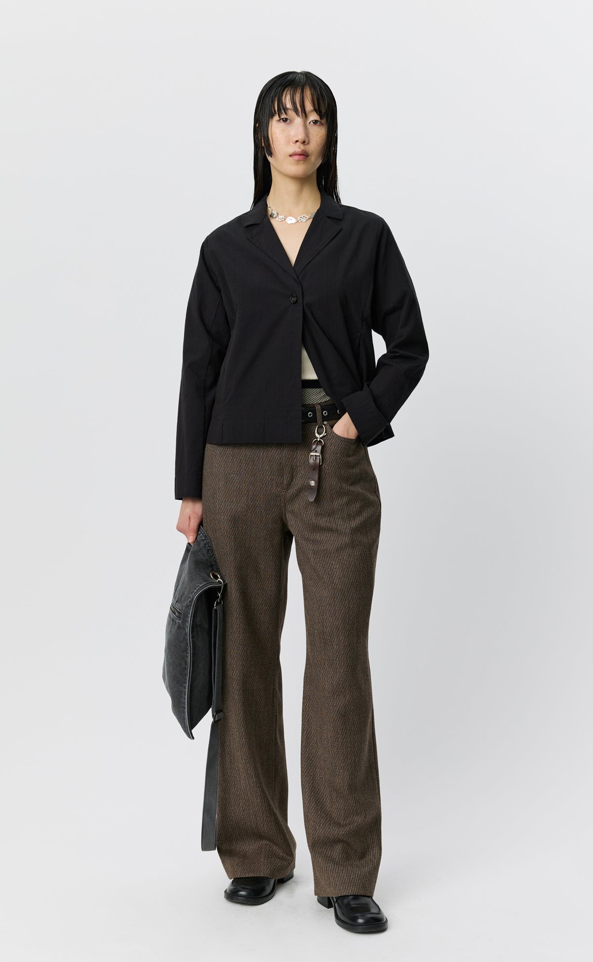 MFPEN Informal Jacket | Dark Brown Stripe LEO BOUTIQUE