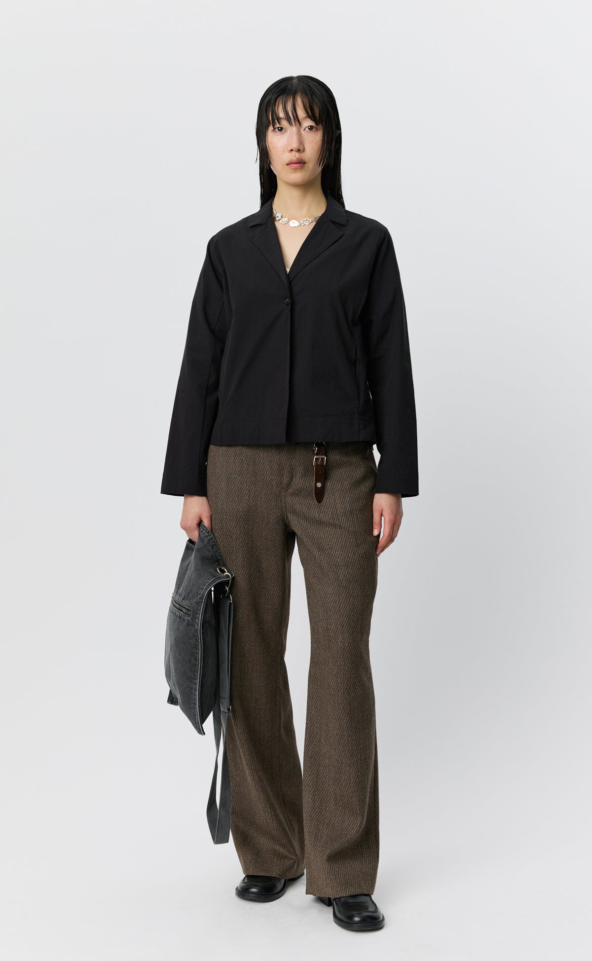 MFPEN Informal Jacket | Dark Brown Stripe LEO BOUTIQUE