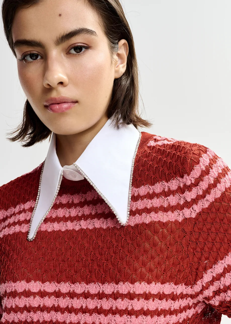 LEO BOUTIQUE Jantasy Pullover w/ Collar | Burned Red ESSENTIEL ANTWERP 