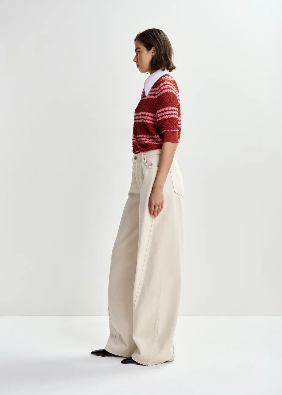 LEO BOUTIQUE Jantasy Pullover w/ Collar | Burned Red ESSENTIEL ANTWERP 