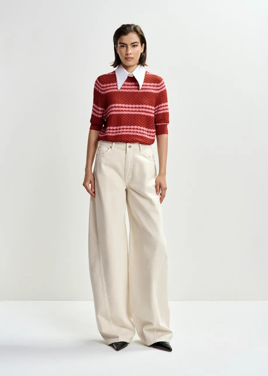 LEO BOUTIQUE Jantasy Pullover w/ Collar | Burned Red ESSENTIEL ANTWERP 