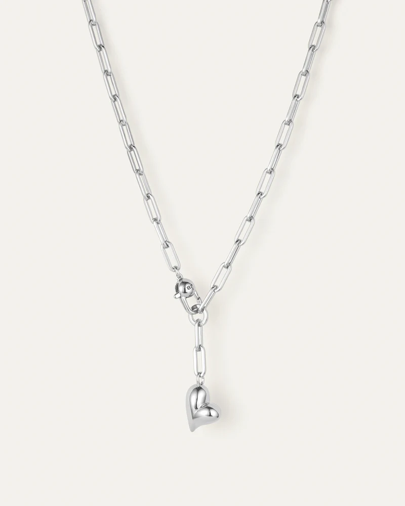 LEO BOUTIQUE Puffy Heart Necklace | Silver JENNY BIRD
