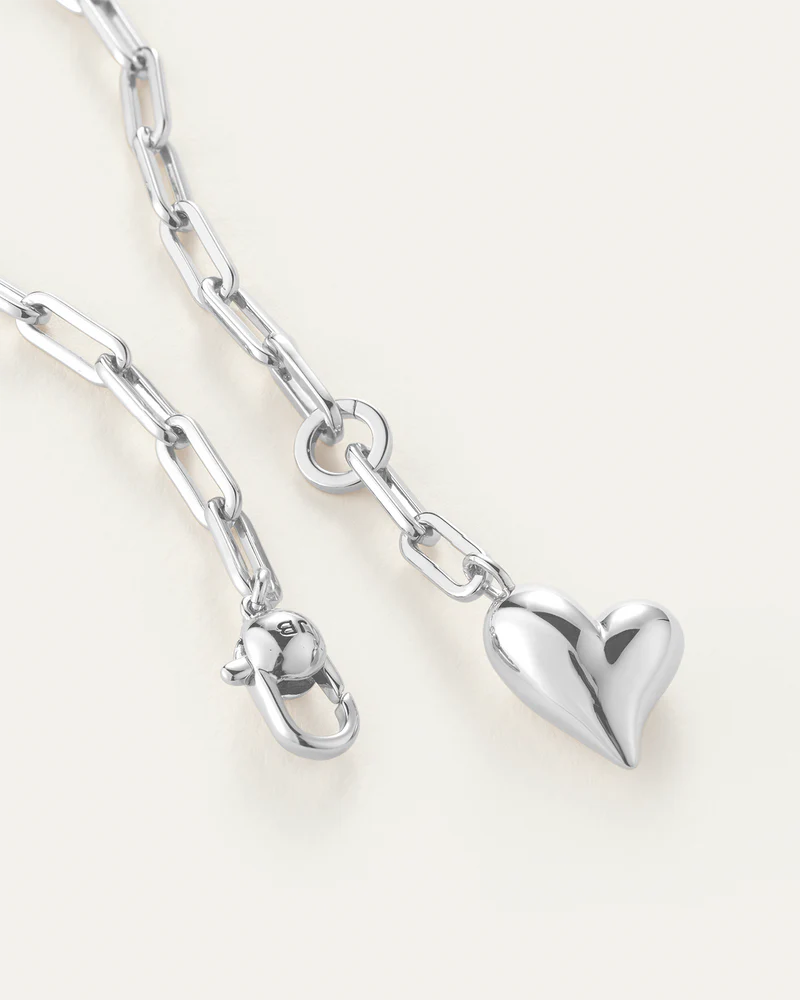 LEO BOUTIQUE Puffy Heart Necklace | Silver JENNY BIRD
