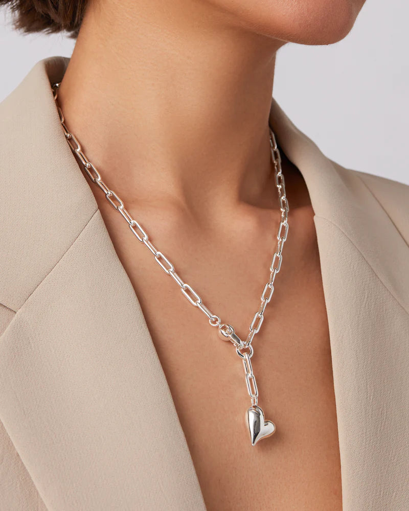 LEO BOUTIQUE Puffy Heart Necklace | Silver JENNY BIRD