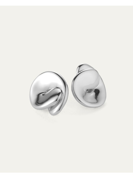 JENNY BIRD Rio Button Earrings | Silver LEO BOUTIQUE