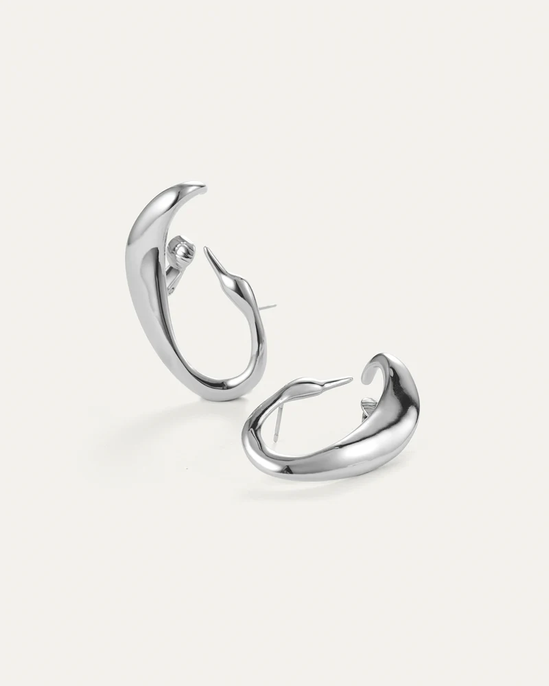 JENNY BIRD Egret Climber Earrings | Silver LEO BOUTIQUE