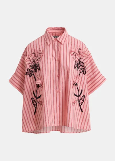 ESSENTIEL ANTWERP Jonkoe Shirt | Pink/Red LEO BOUTIQUE