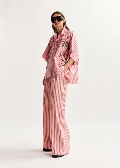 ESSENTIEL ANTWERP Jonkoe Shirt | Pink/Red LEO BOUTIQUE