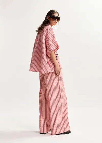 ESSENTIEL ANTWERP Jonkoe Shirt | Pink/Red LEO BOUTIQUE