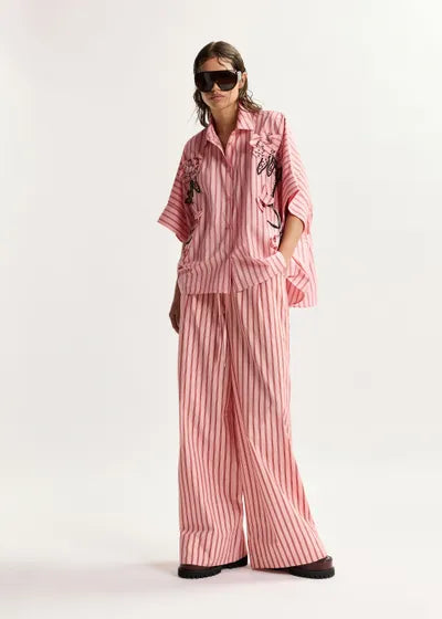 ESSENTIEL ANTWERP Jonkoe Shirt | Pink/Red LEO BOUTIQUE