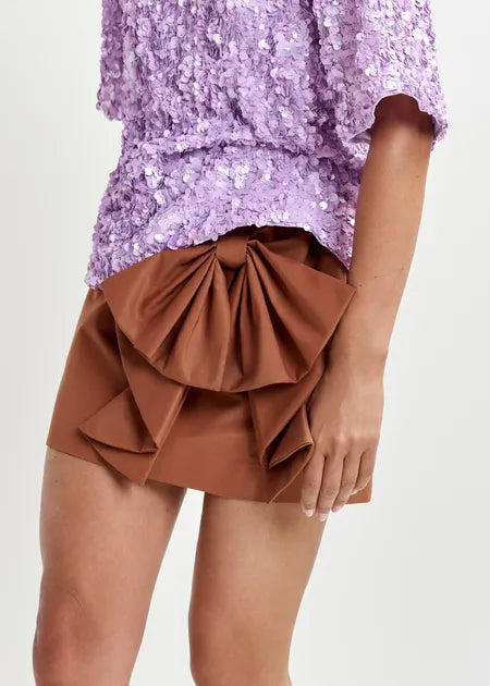 LEO BOUTIQUE Joyous The Nylon Is A River Skirt | Etruscan Red ESSENTIEL ANTWERP