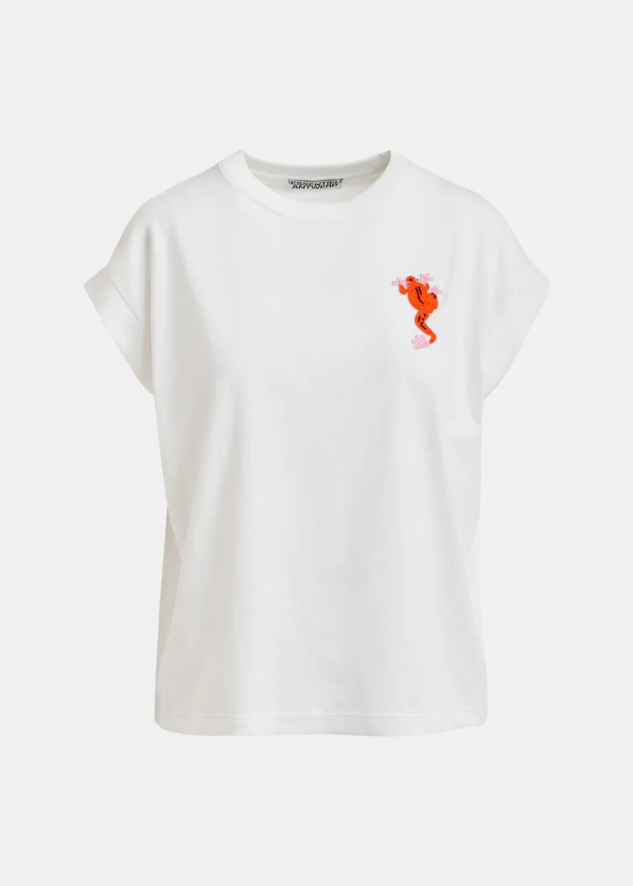 LEO BOUTIQUE Jungala Embroidered T-Shirt | White ESSENTIEL ANTWERP