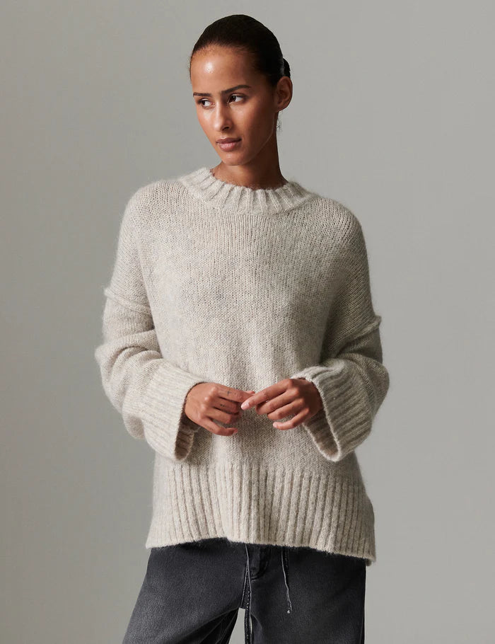 LEO BOUTIQUE Josie Soft Mohair Knit | Light Grey Melange DAY BIRGER ET MIKKELSEN
