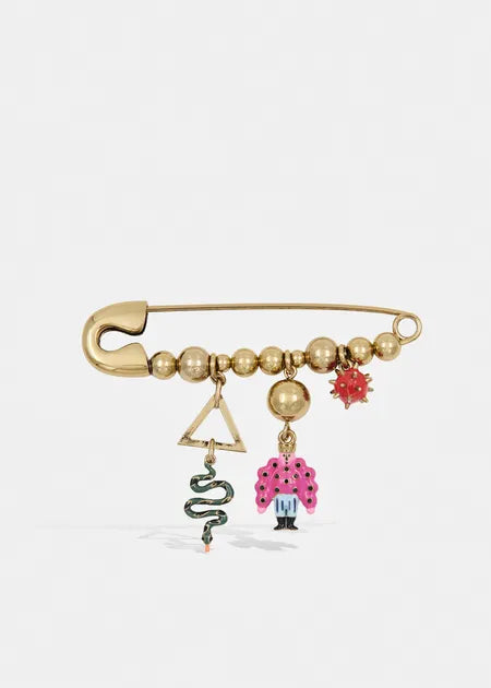 LEO BOUTIQUE Kalaia Brooch | Gold Multi ESSENTIEL ANTWERP