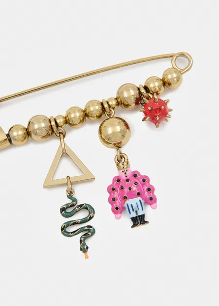 LEO BOUTIQUE Kalaia Brooch | Gold Multi ESSENTIEL ANTWERP
