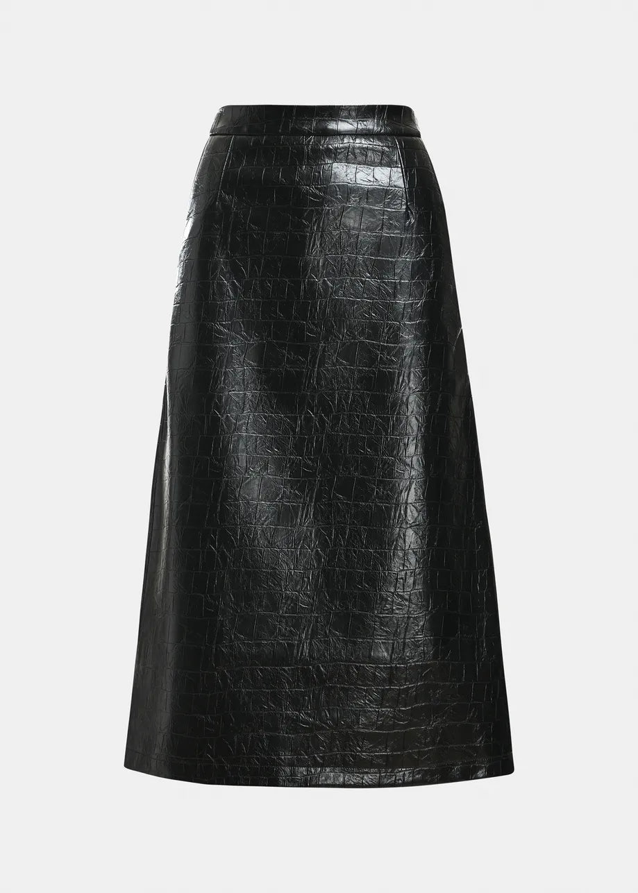 ESSENTIEL ANTWERP Kind Faux Leather Skirt | Black LEO BOUTIQUE