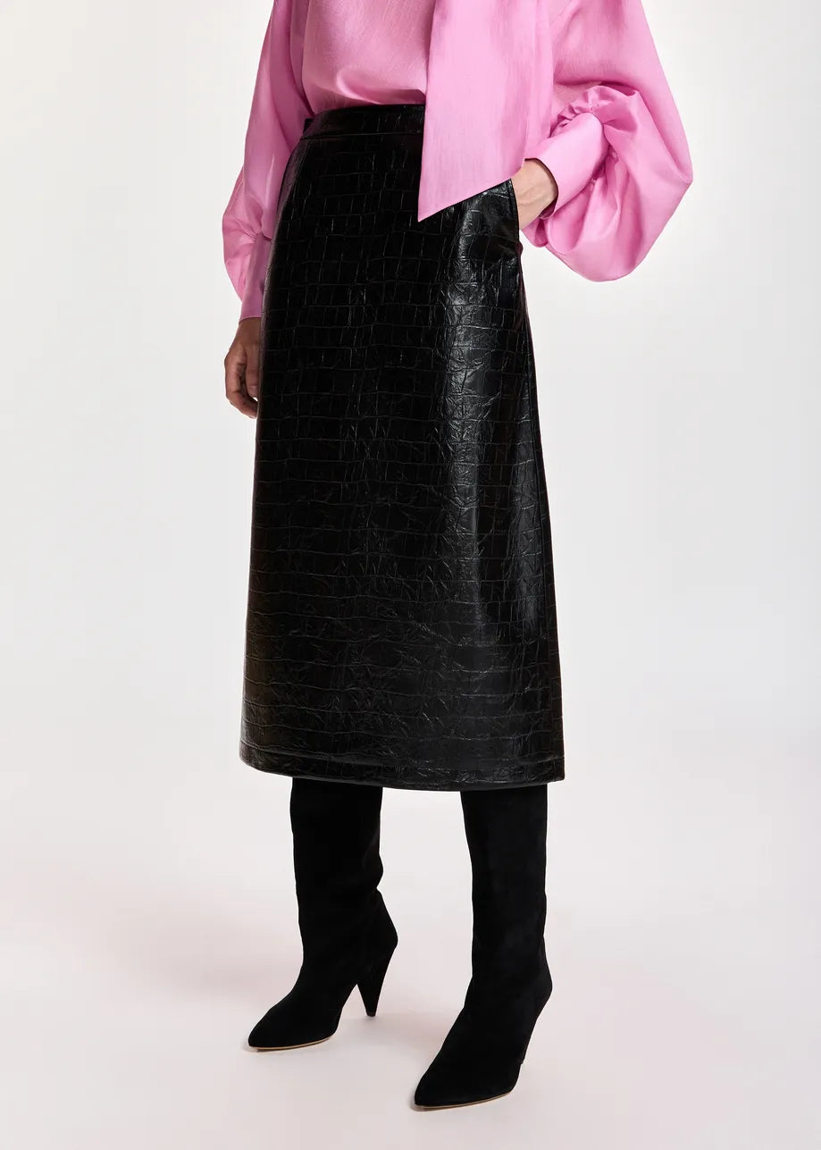 ESSENTIEL ANTWERP Kind Faux Leather Skirt | Black LEO BOUTIQUE