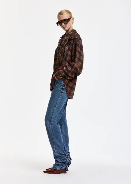 ESSENTIEL ANTWERP Kiss Oversized Shirt | Autumn Plaid LEO BOUTIQUE