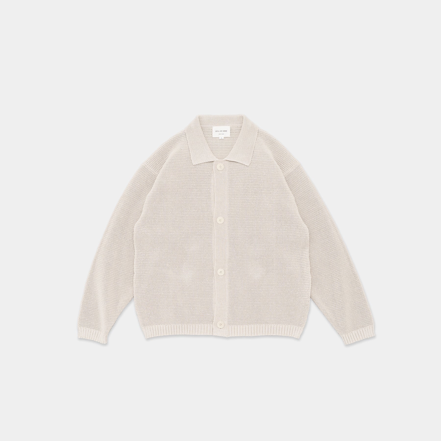 STILL BY HAND Paper Mixed Knit Blouson | Taupe LEO BOUTIQUE
