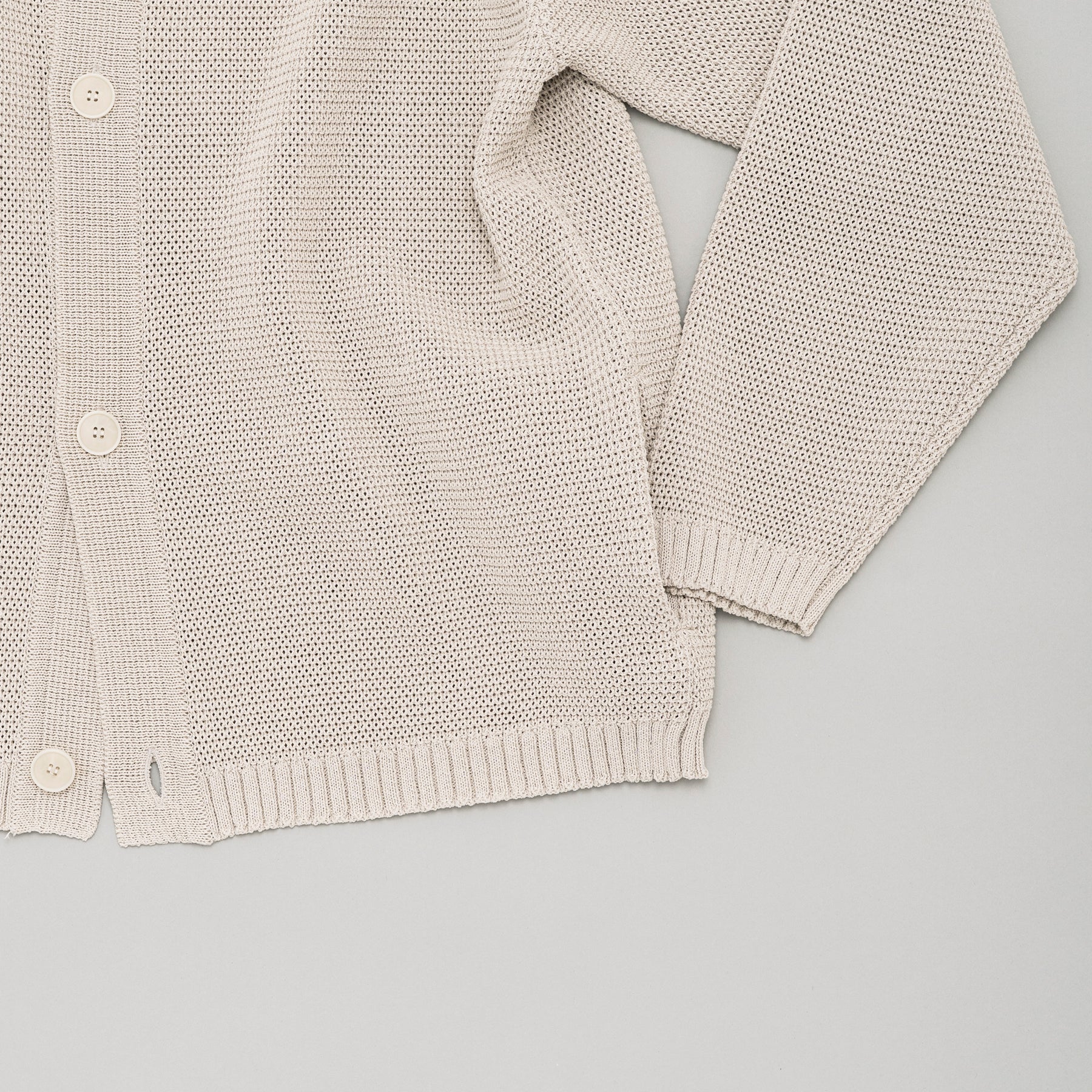 STILL BY HAND Paper Mixed Knit Blouson | Taupe LEO BOUTIQUE