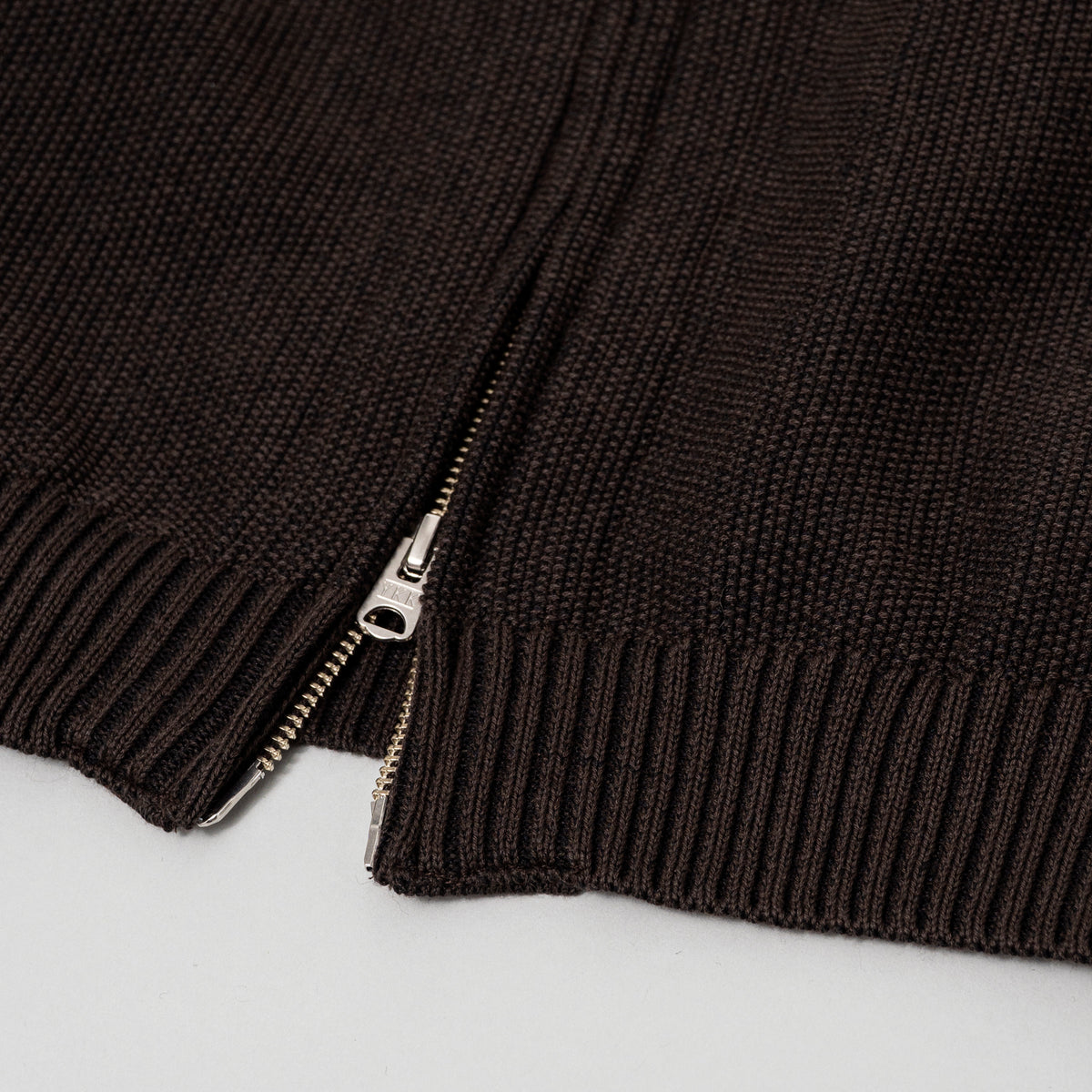 STILL BY HAND Zip Up Cardigan |  Brown Charcoal LEO BOUTIQUE