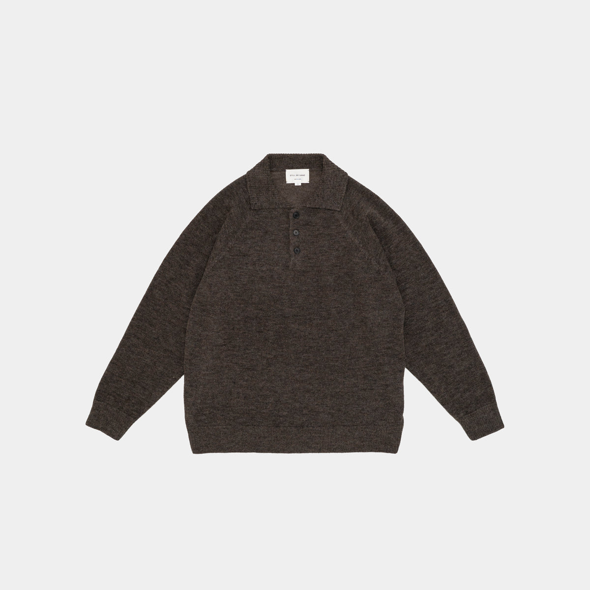 STILL BY HAND Wool Mohair 10G Pullover | Charcoal LEO BOUTIQUE