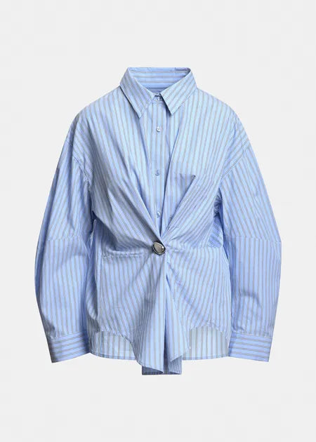 LEO BOUTIQUE Kreative Oversized Shirt | Blue Combo ESSENTIEL ANTWERP 