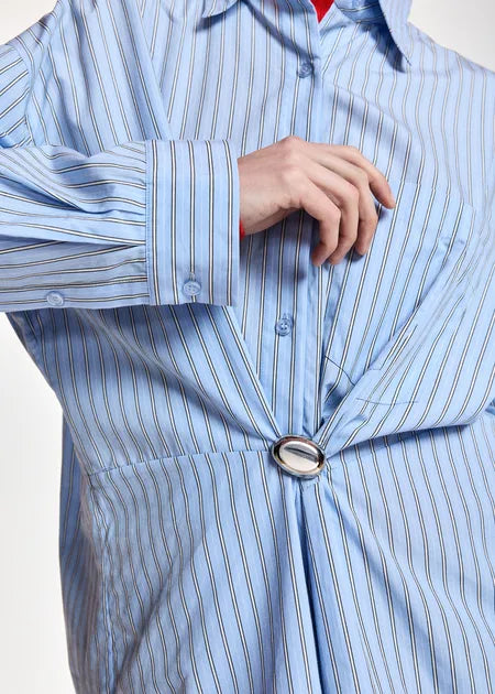 LEO BOUTIQUE Kreative Oversized Shirt | Blue Combo ESSENTIEL ANTWERP 