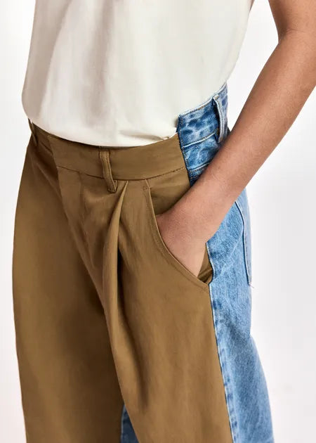 LEO BOUTIQUE Krisp Fabric Mixed Jeans | Camel Club ESSENTIEL ANTWERP