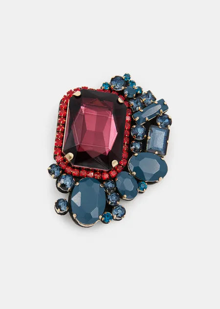 ESSENTIEL ANTWERP Kube Stones Brooch | Multi LEO BOUTIQUE