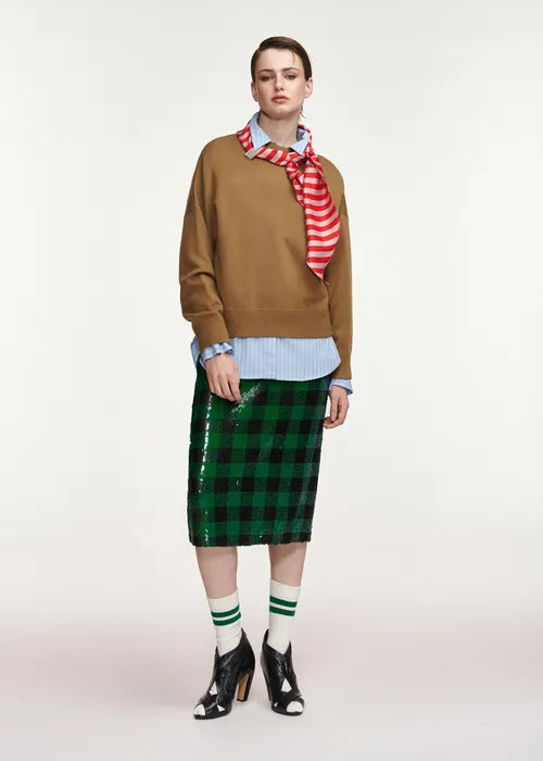 LEO BOUTIQUE Kurtis Pullover w/Scarf | Camel Club ESSENTIEL ANTWERP 